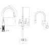 Смеситель LEMARK COMFORT LM3075GM для кухни с подключением к фильтру